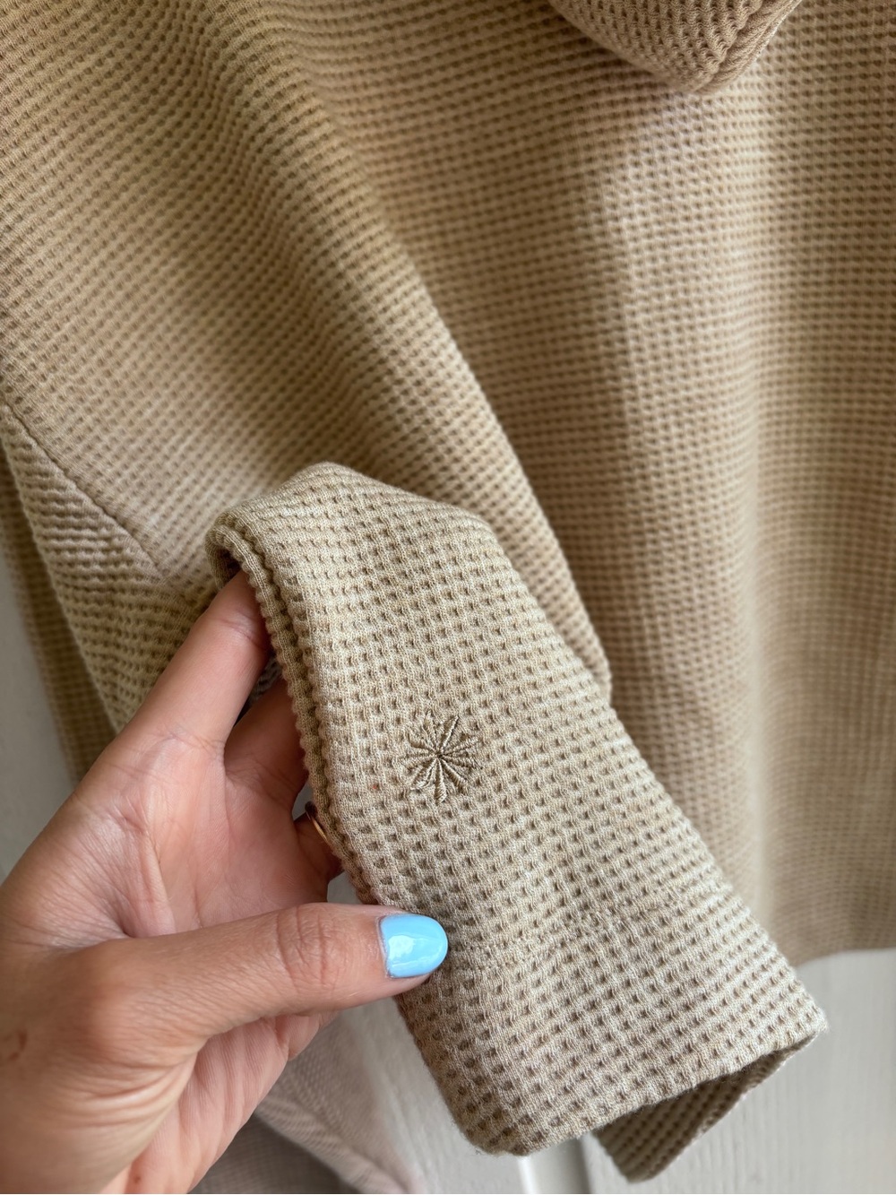 Athleta Waffle Knit Hoodie - Taupe - Picture 5 of 5